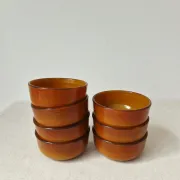 Lot de 7 petites coupelles vintage modèle "Volcan" '70s - Arcopal 
