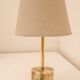 Mid-century modern Italian onyx and brass table lamps, set of 2