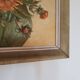 Oil painting on canvas bouquet of dahlia flowers 1900 Gabin