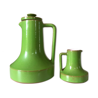 Duo of vintage ceramic decanters design 60 years