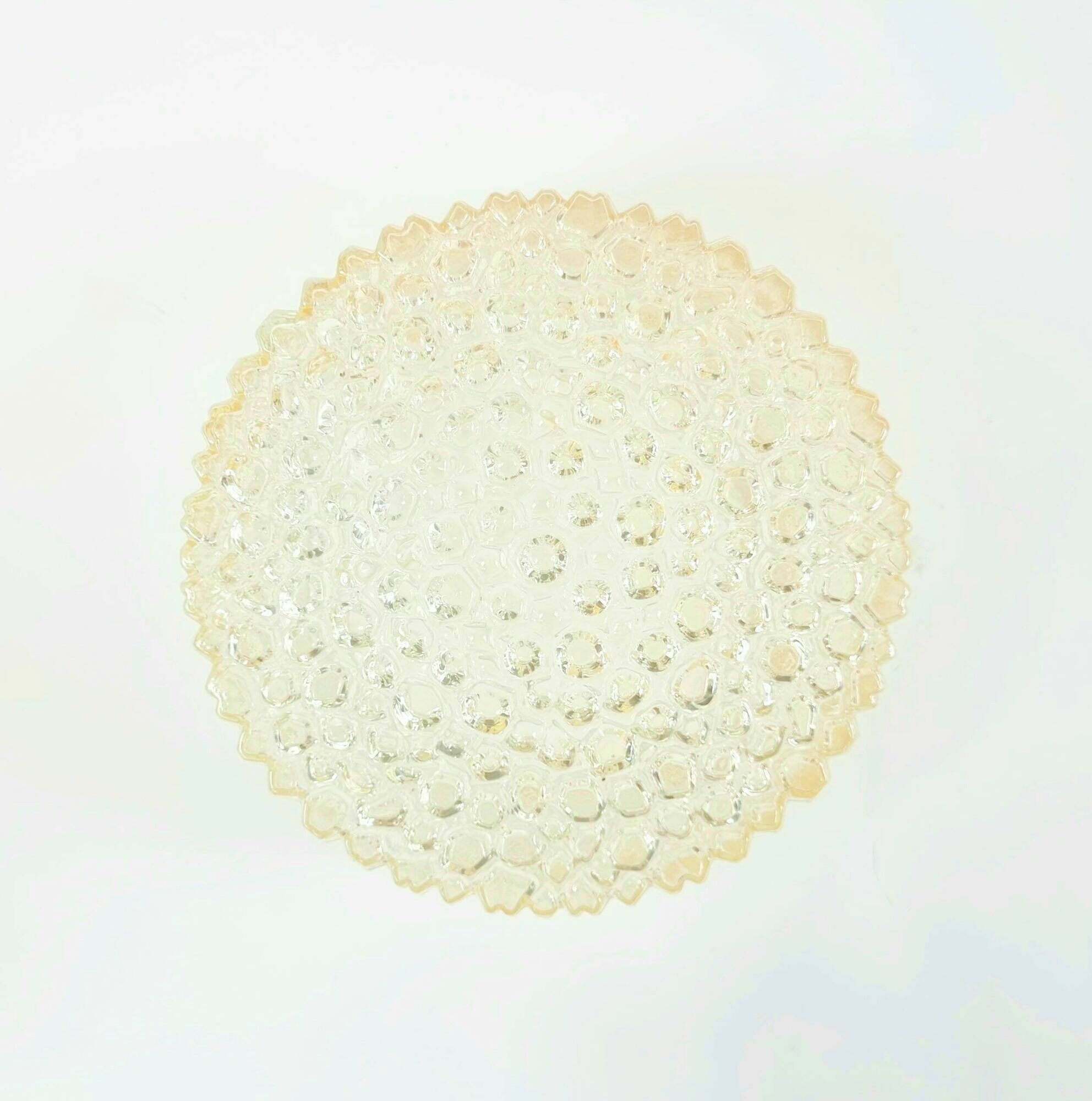 Pair of Glass Wall Lights or Ceiling Lights by H. Tynell for Limburg, 1970s