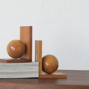 Serre-livres en bois modernes du milieu du siècle, années 1950, lot de 2