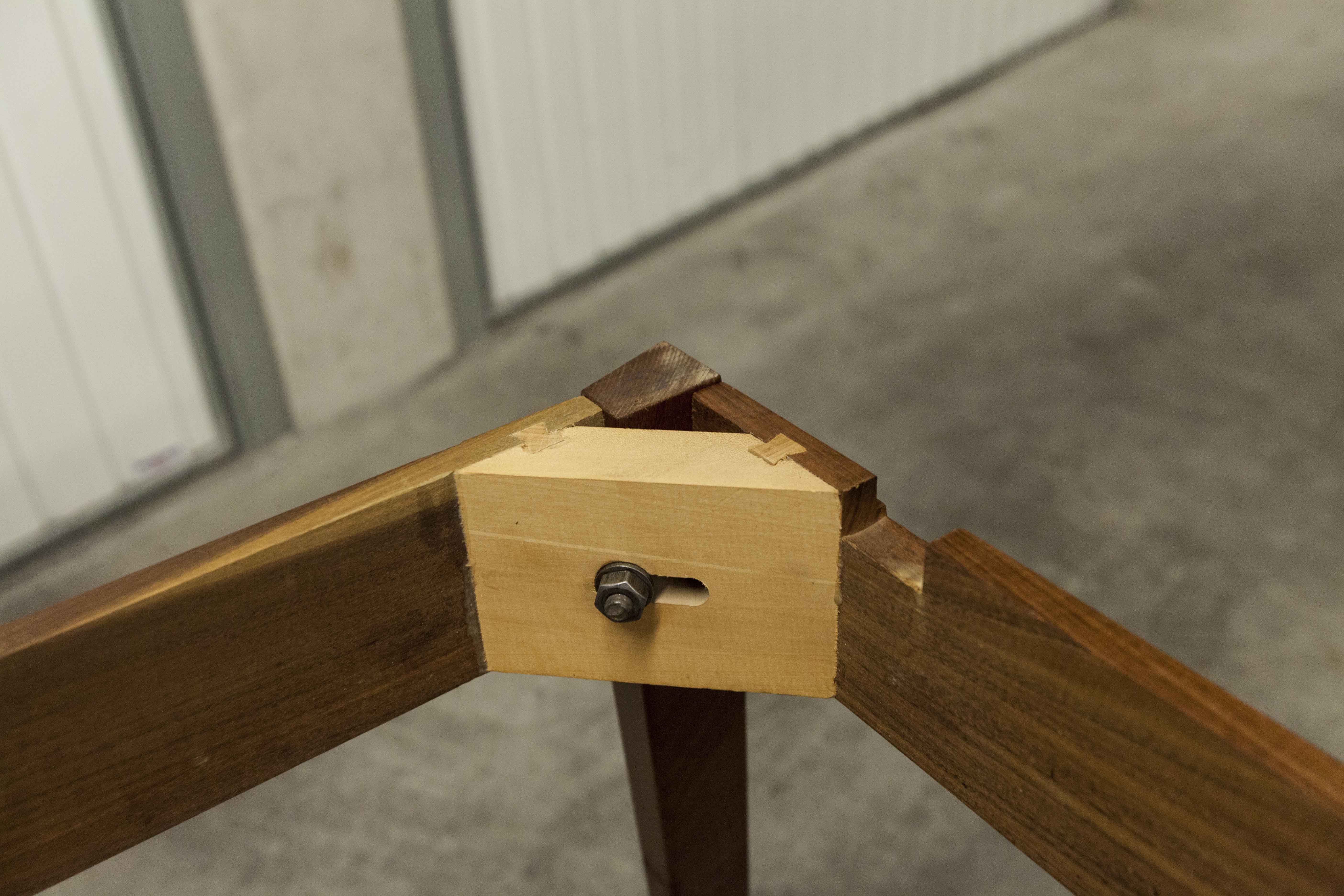 60's rectangular Scandinavian table with extension cords