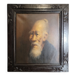 Portrait à l'huile asiatique
