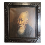 Portrait à l'huile asiatique