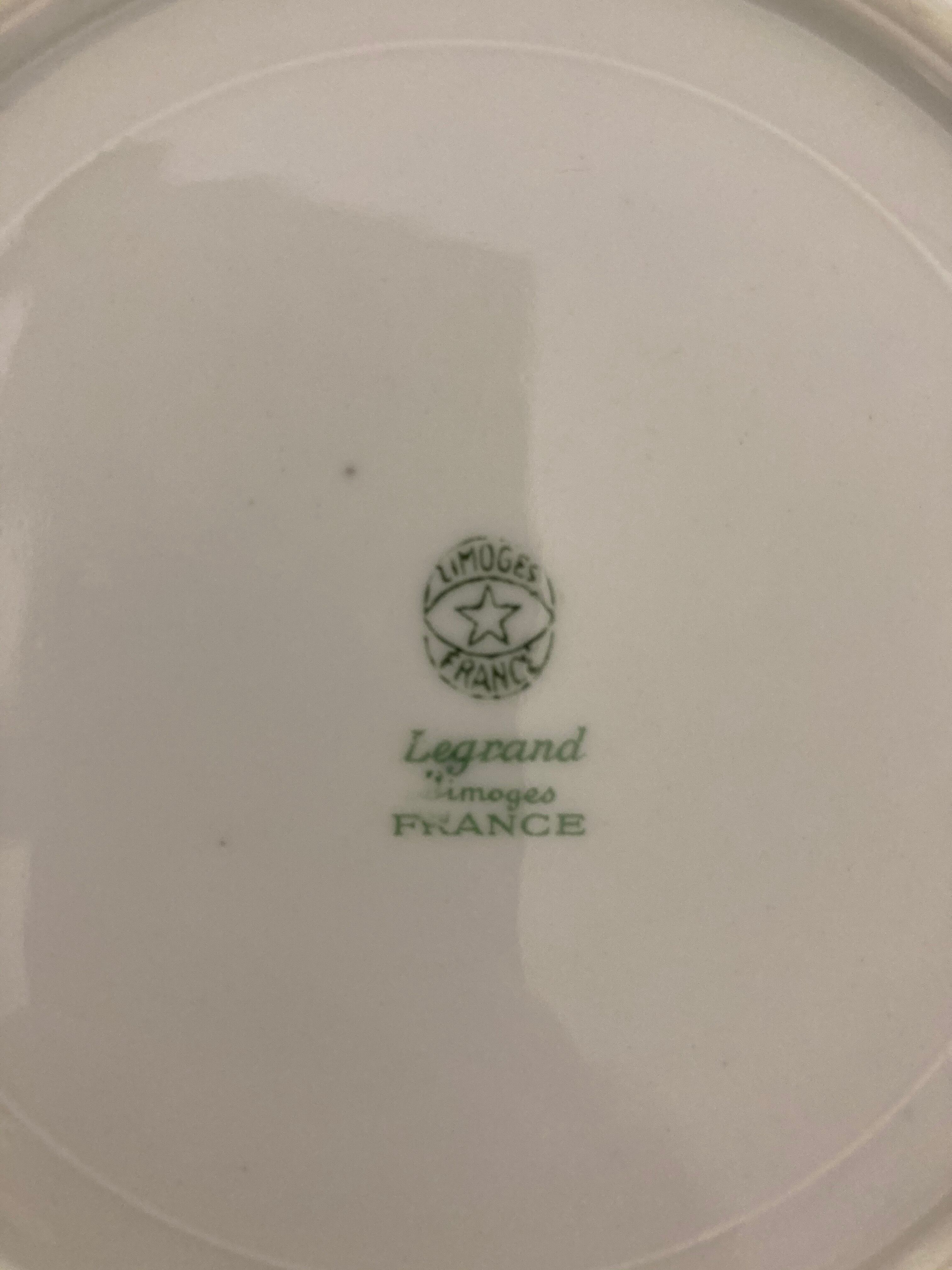 Dessert service 12 plates and a platter of Limoges