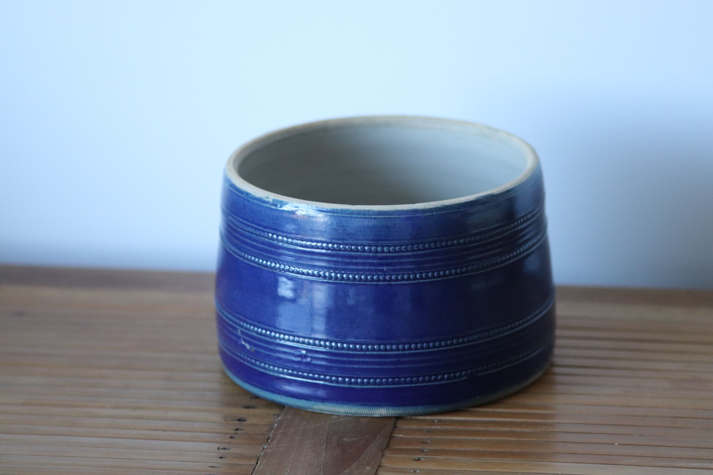 Blue sandstone pot