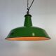Industrial Green Enamel Factory Pendant Lamp from Revo, 1950s