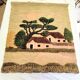 Handmade tapestry in wool and jute 100cm high / 75cm wide
