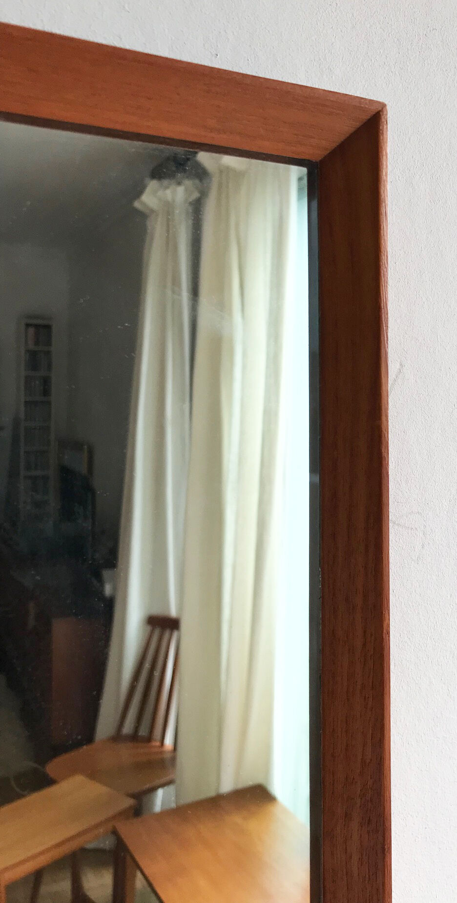 Rectangular teak mirror - 1960/70