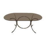 Smoked glass and chrome table circa 1970