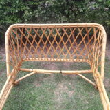 Pair of rattan beds