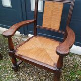 Pair of old brutalist design armchairs