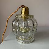 Lampe baladeuse à poser ou suspendre verre bulle vintage