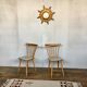Pair of vintage white leatherette bistro chairs from the 1960s