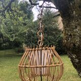 Vintage rattan chandelier
