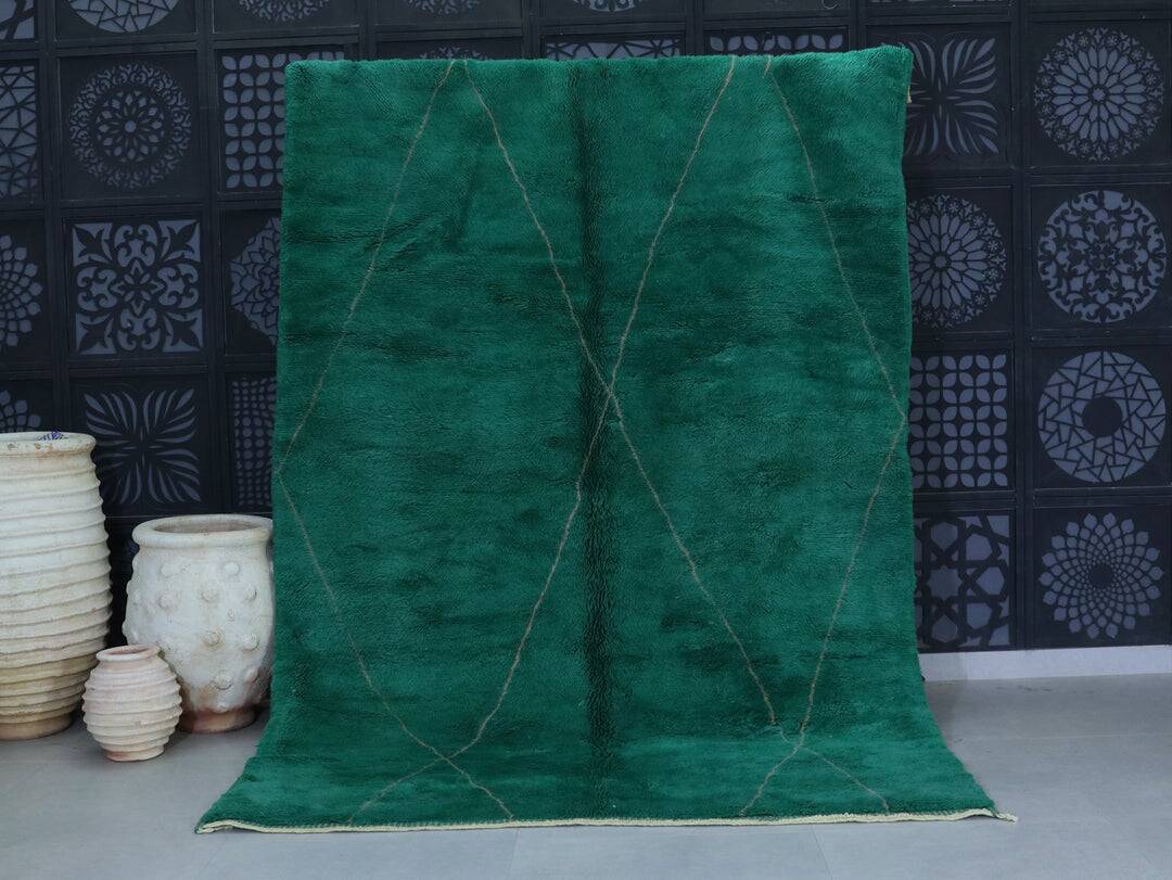 Tapis marocain vert - Tapis sur mesure 2.5/1.5cm