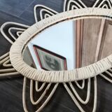 Miroir osier vintage 43x57cm