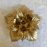 Golden flower wall lamp