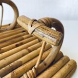 Rattan coat rack