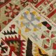 6x13 Beige & Red Wool Kilim Rug, 193x406Cm