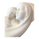 Virgin and Child bas relief in alabaster on black marble Inactive Photos
