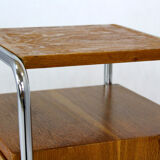 Bauhaus bedside table in chromed tubular steel, 1940s