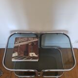 Metal and glass coffee table