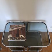 Metal and glass coffee table