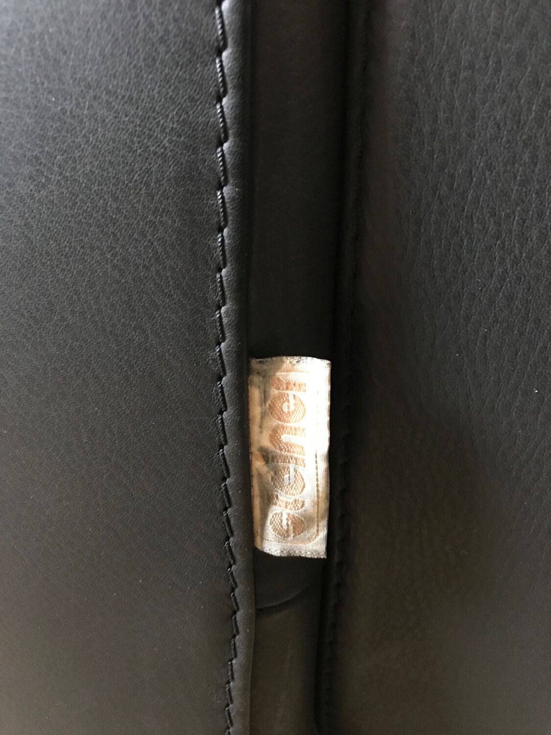 Steiner sofa bed in black leather