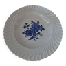 Hollow round serving dish KG Luneville blue flower pattern