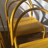 4 vintage metal chairs 1980