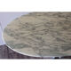 Roche Bobois oval table in marble and aluminum 1970