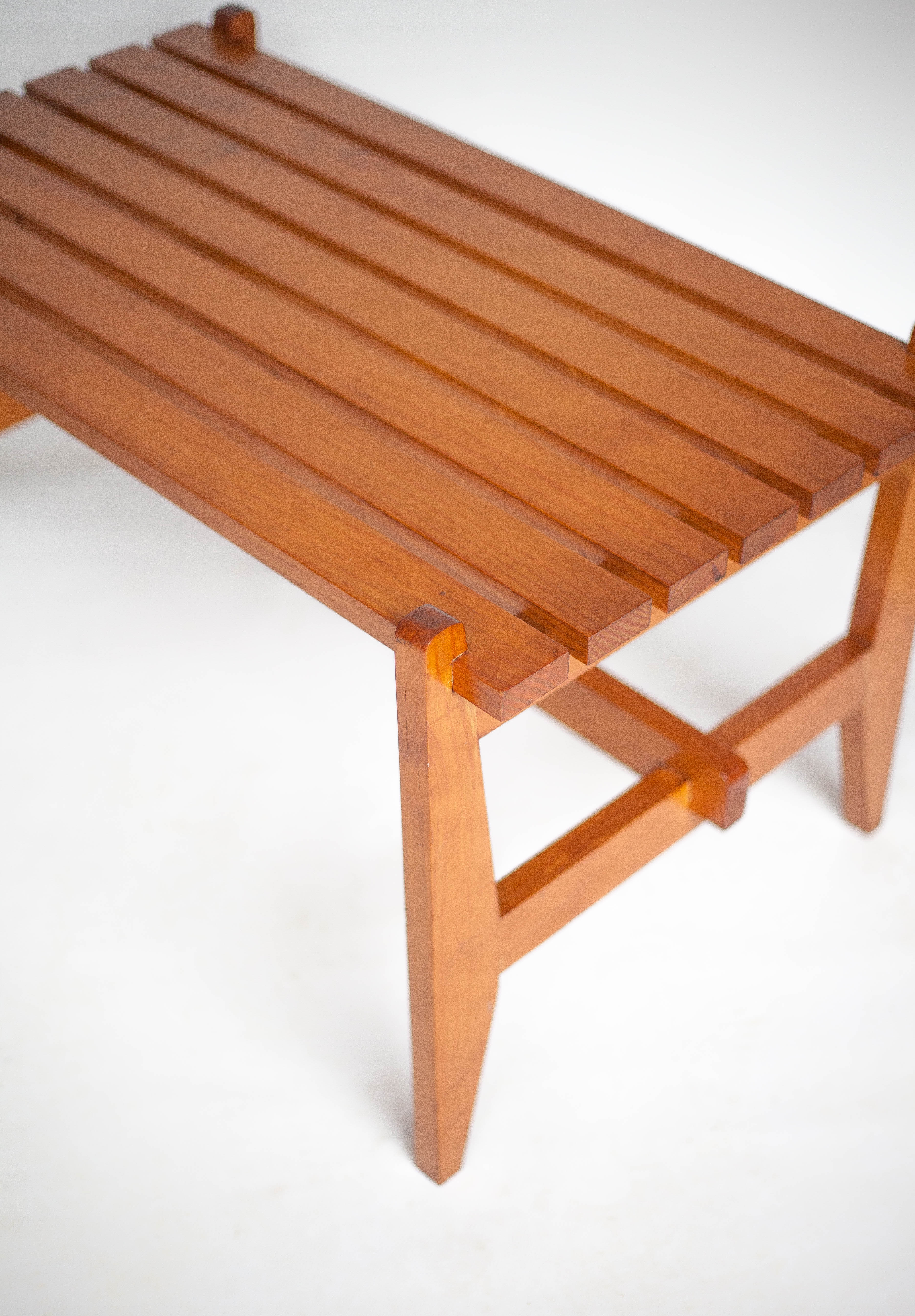 Table basse bois bois à lattes, décoration intérieur