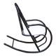 Rocking chair in black lacquered metal 1970