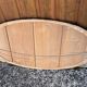 Vintage oval mirror – Patinated gold floral decorative frame