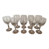 Verres à apéritif/digestif en cristal ciselé vintage 9 pièces