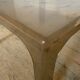 Table plexiglass fumé vintage