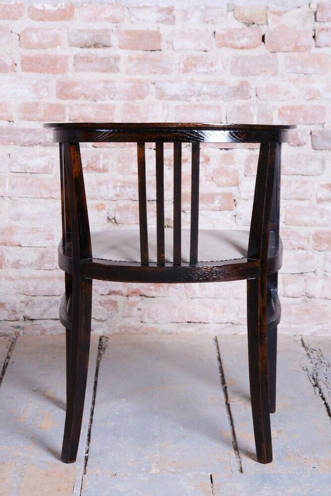 Fauteuil Art Déco en chêne, tchèque, années 1920