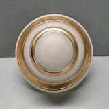 Art-deco globe for ceiling light - granite and gold glass - 1930s