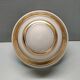 Art-deco globe for ceiling light - granite and gold glass - 1930s