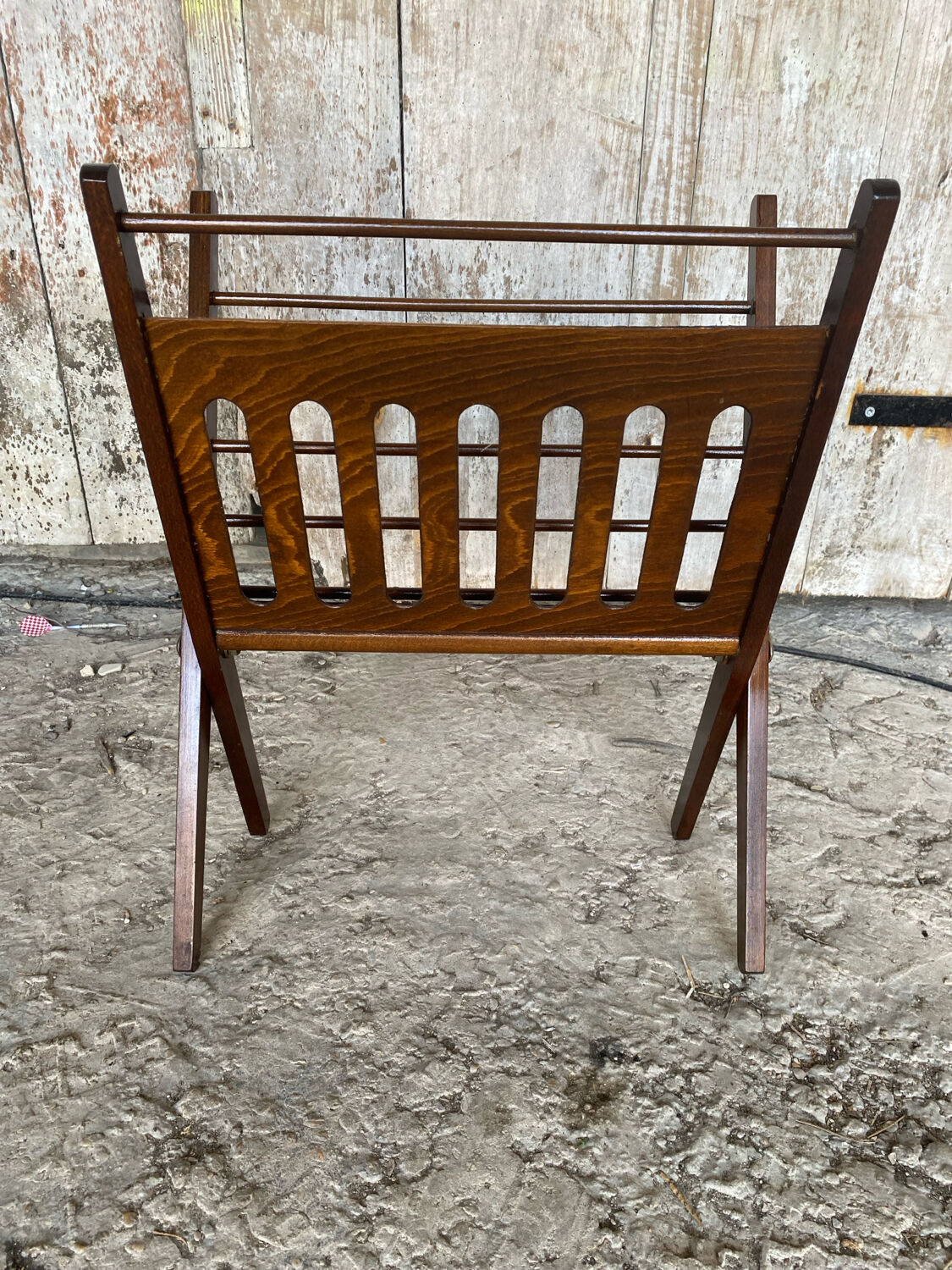 Scandinavian Folding Magazine Rack CEES BRAAKMAN for Pastoe Wood 1960s