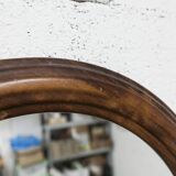 1930 round wooden mirror D58cm