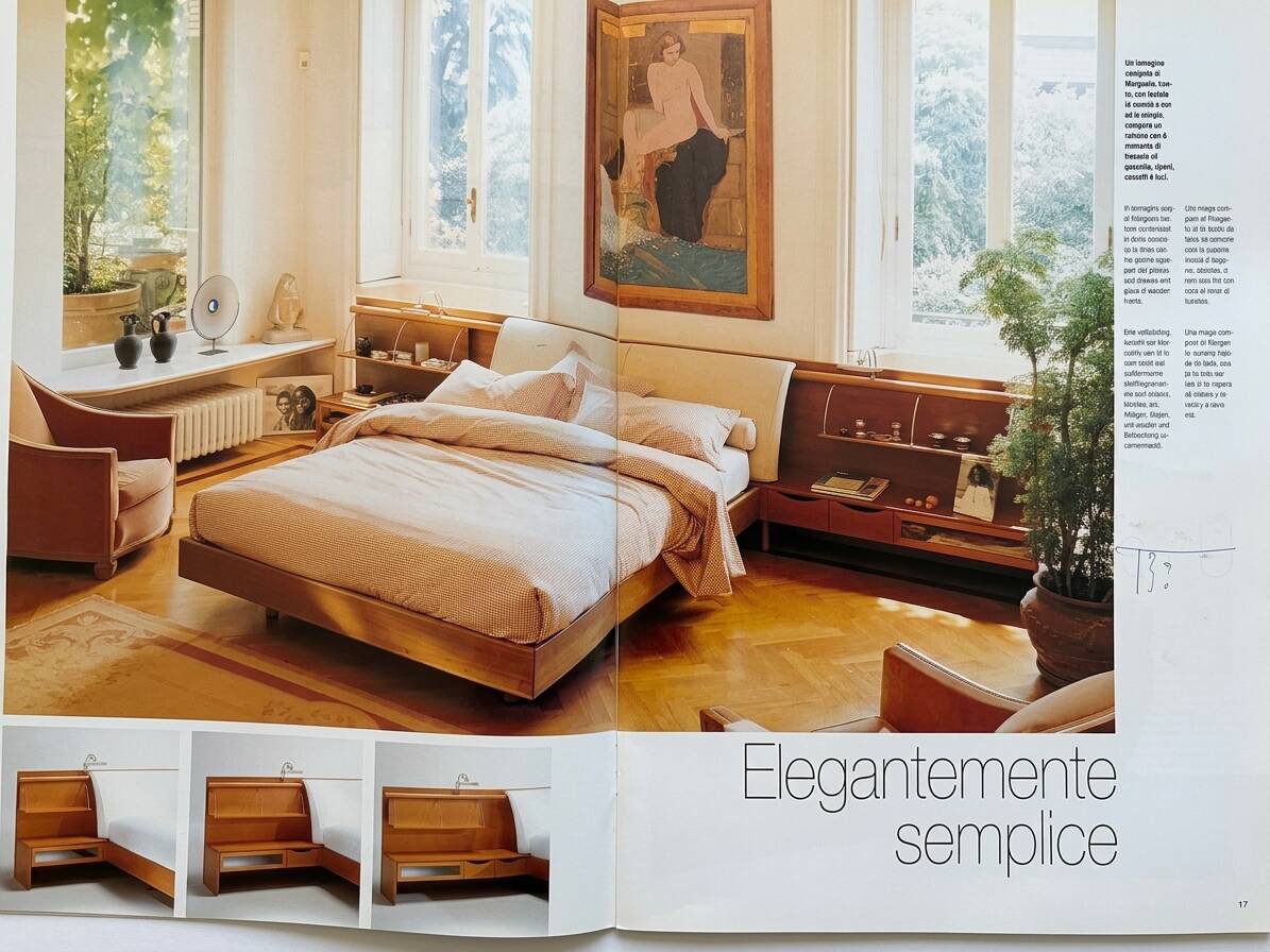 Poliform Morgante – exceptional walnut solid wood bedroom set