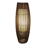 Wicker rattan floor lamp