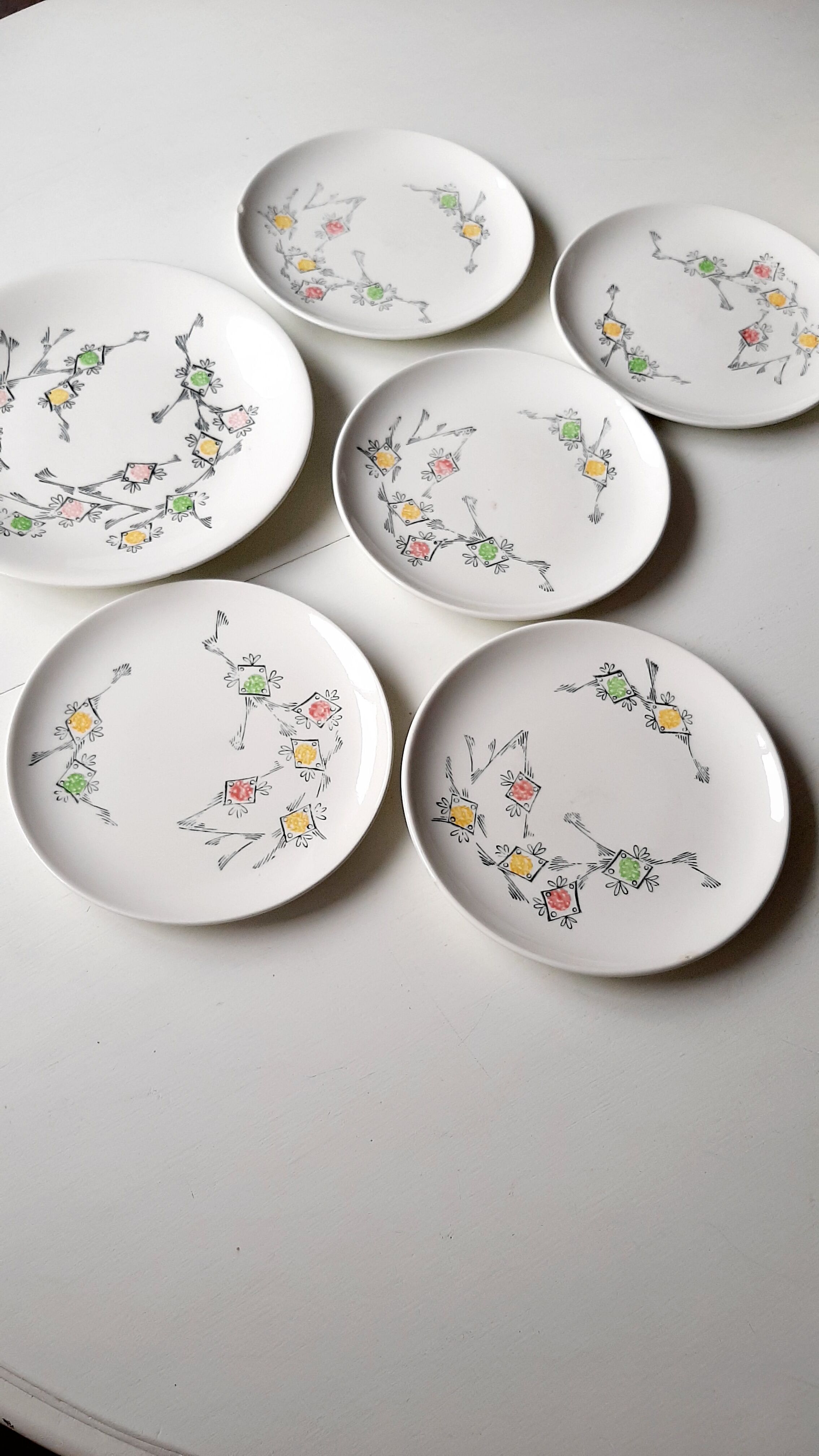 Lot de 5 assiettes Gien