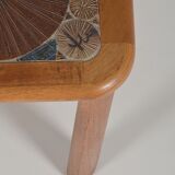 Coffee table with ceramic work by Tue Poulsen for Haslev Møbelsnedkeri, 1960s