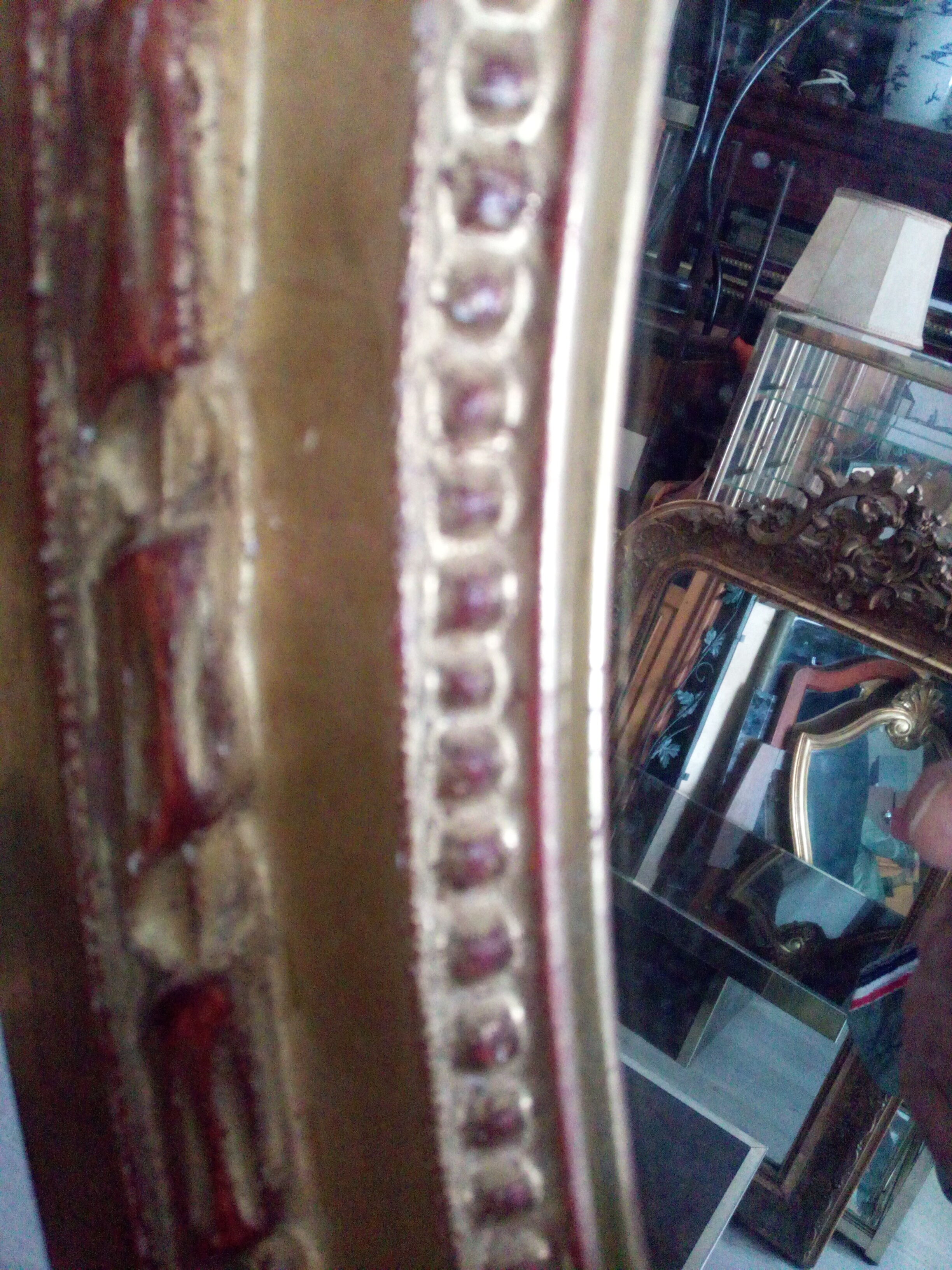 Old wooden mirror - 77x62cm