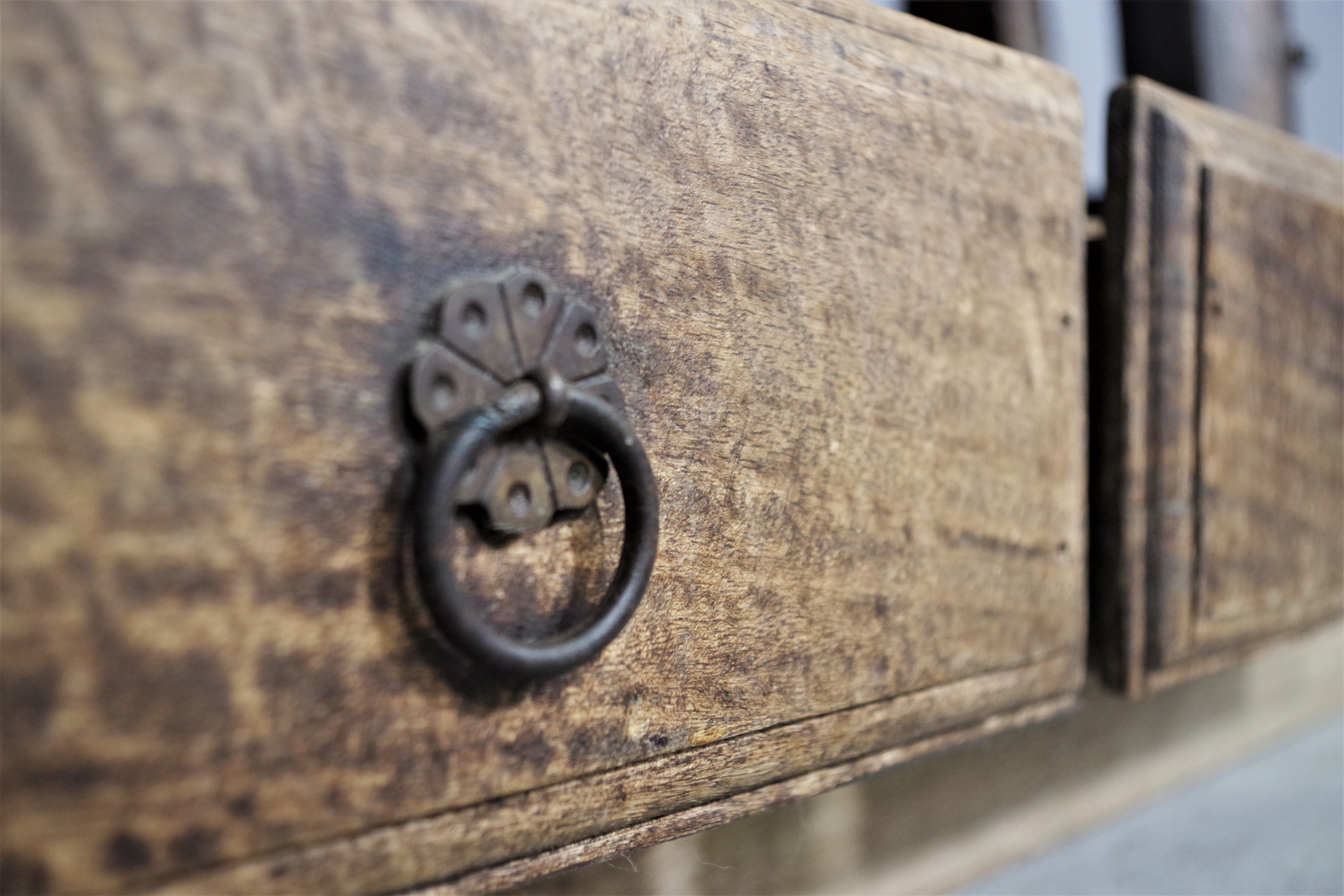 Ancient Indian library made of teak wood