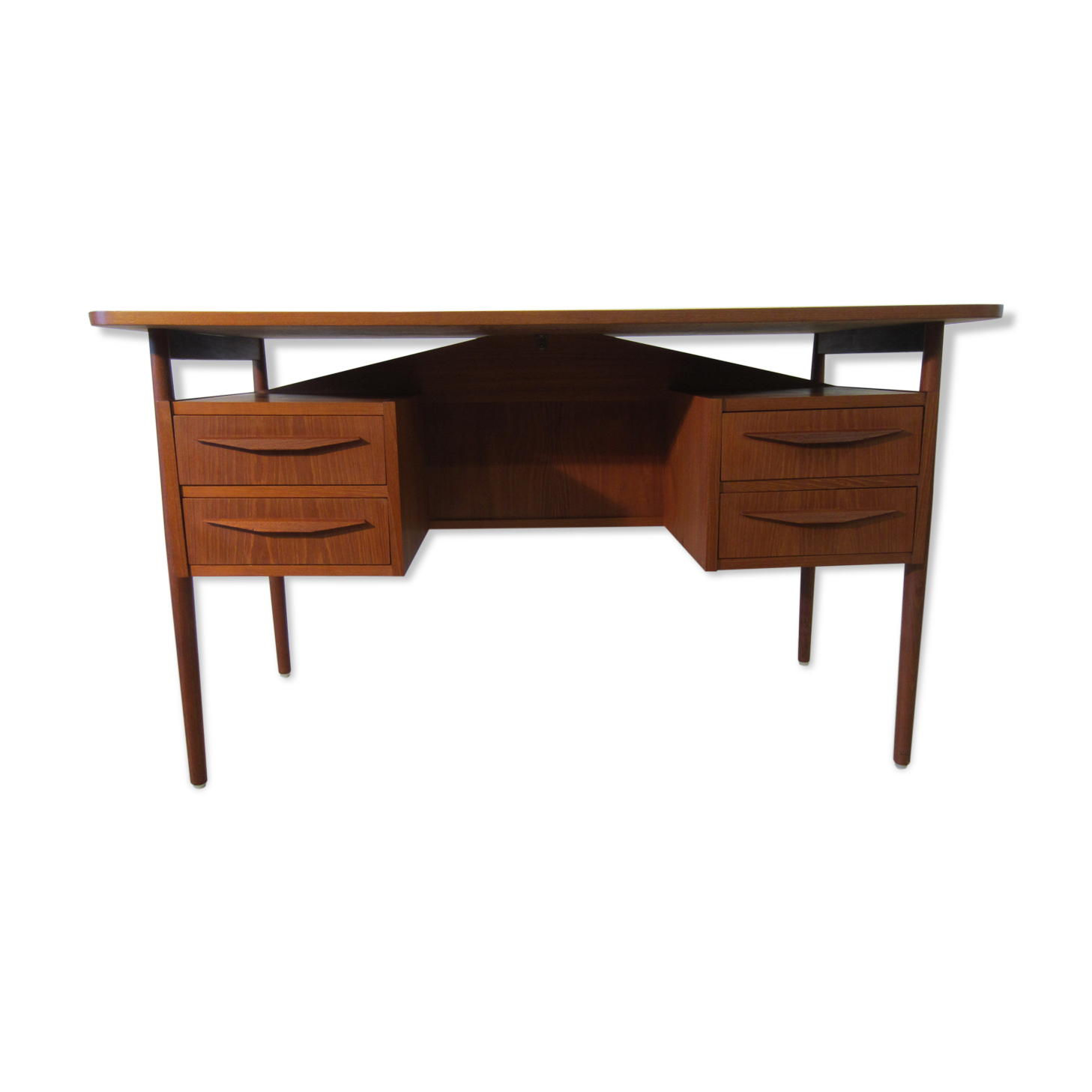 Scandinavian teak desk by Gunnar Nielsen Tibergaard, Denmark
